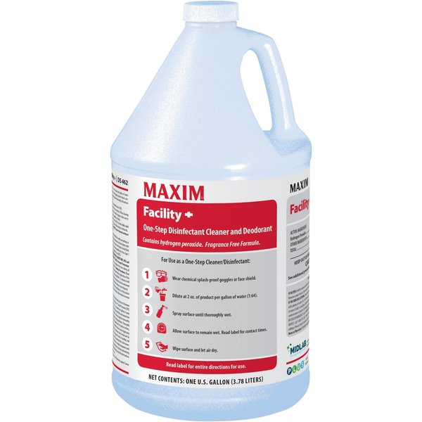 Maxim Cleaner and Deodorant, Germicidal, 1 Gallon, , Clear, PK 4 MLB04620041